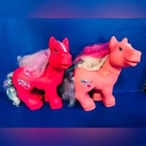My Little Pony Fakies Jumbo Size 11” Pink Ponies Posable Heads Bundle of 2